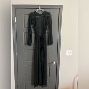Elegant Black Sheer Maxi Dress